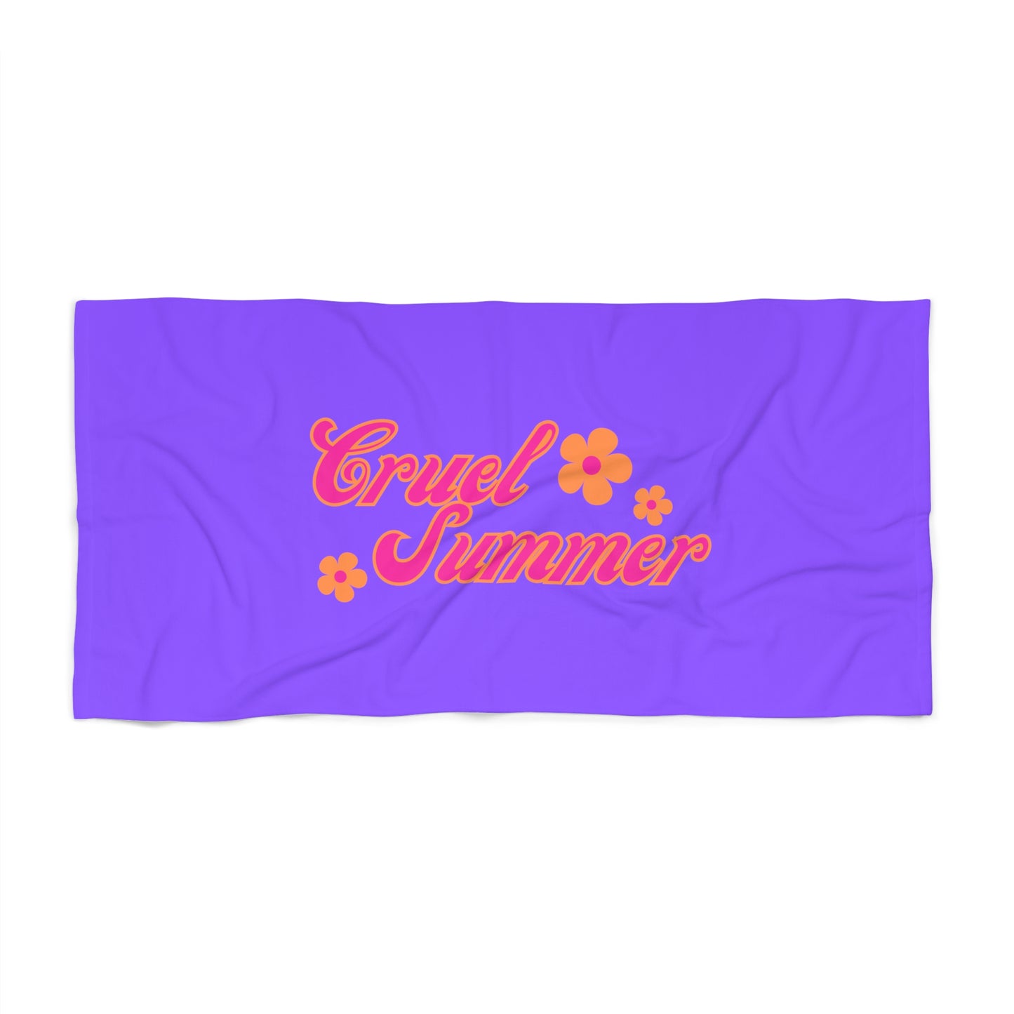 Cruel Summer Beach Towel (Purple w/ Flowers)