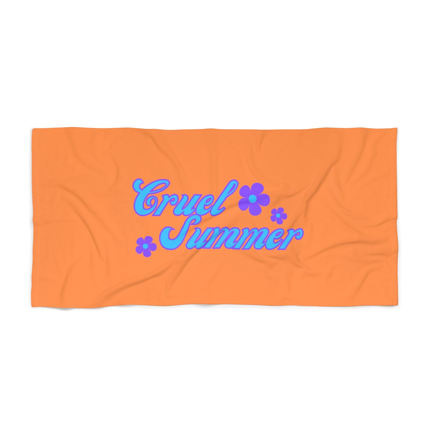 Cruel Summer Beach Towel (Orange w/ Flowers)