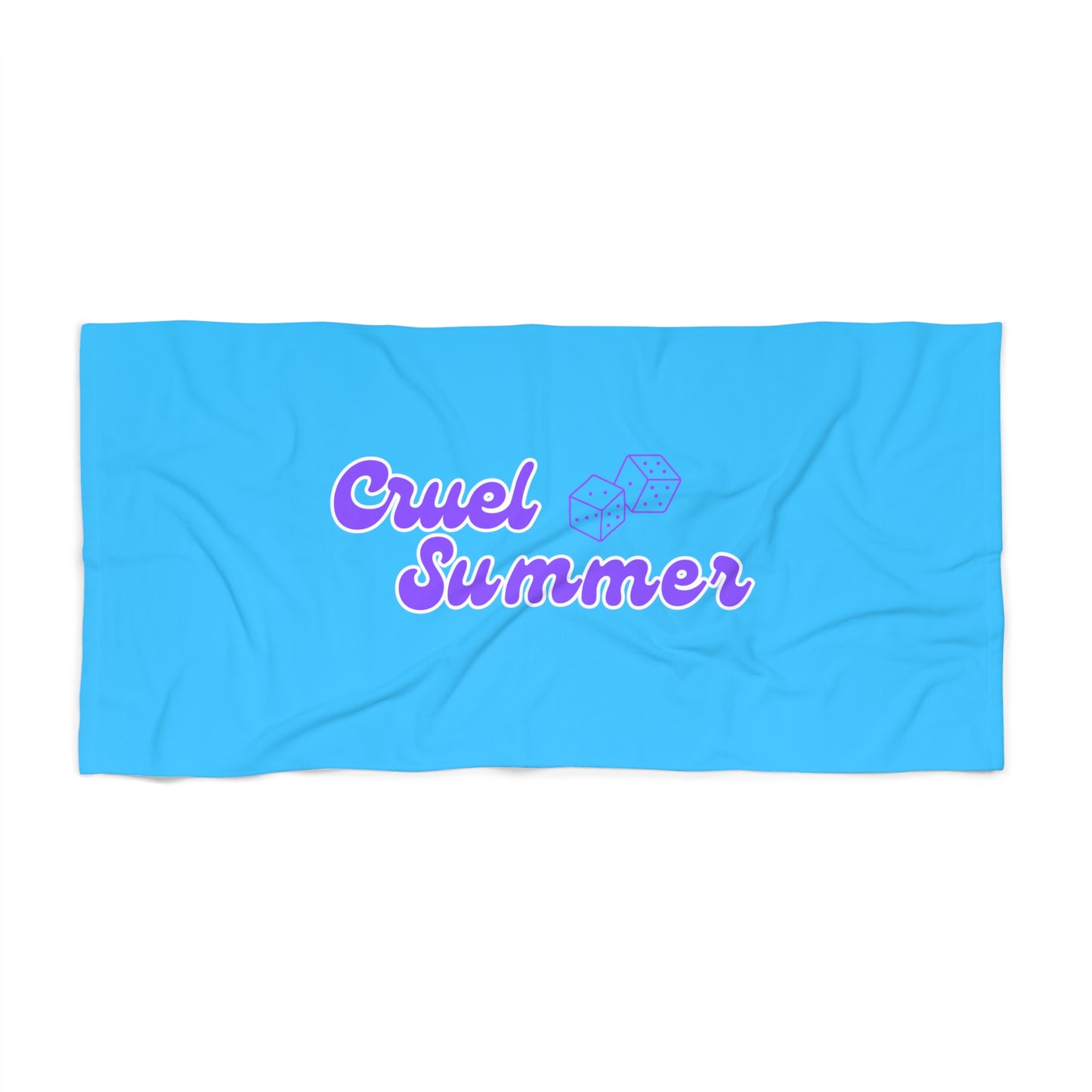 Cruel Summer Beach Towel (Blue w/ Dice)