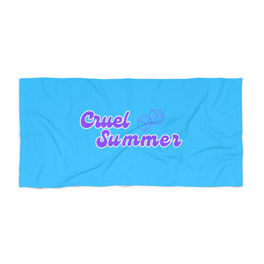 Cruel Summer Beach Towel (Blue w/ Dice)