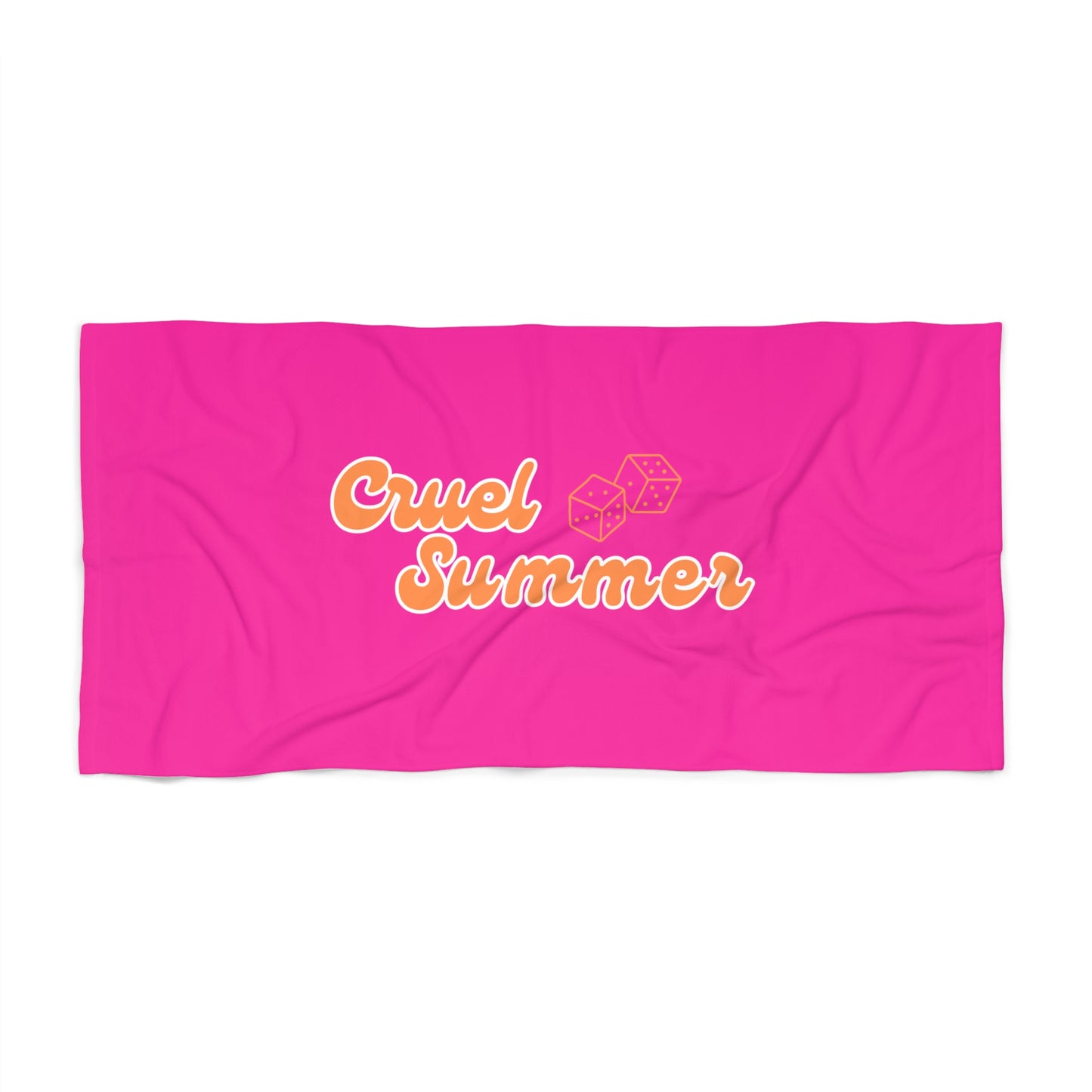 Cruel Summer Beach Towel (Pink w/ Dice)