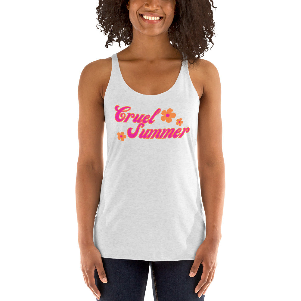 Cruel Summer (Flowers) Women's Racerback Tank